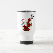 Mug De Voyage Rose rouge avec papillon et oiseau (Centre)