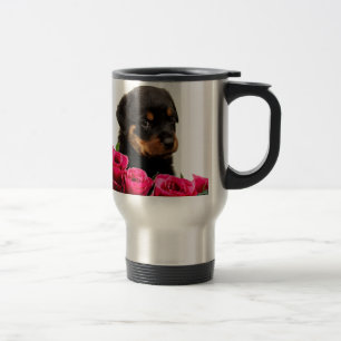 Mug De Voyage Rose Valentin Rottweiler Puppy