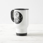 Mug De Voyage Roses de Yin Yang (Devant gauche)