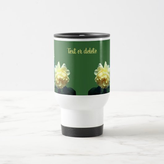 Mug De Voyage Roses jaunes personnalisées (Centre)