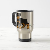 Mug De Voyage Rottweiler de bande dessinée (Devant gauche)