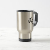 Mug De Voyage Roue des années 80 (Noire) (Devant droit)