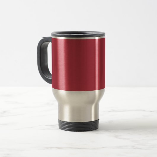 Mug De Voyage Rouge brique (couleur solide) (Devant gauche)