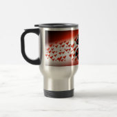 Mug De Voyage Rouge sur les coeurs noirs (Gauche)
