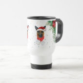 Mug De Voyage Rouge Vert berger allemand chien dès Noël (Devant droit)