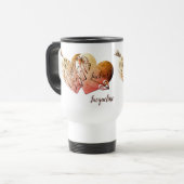 Mug De Voyage Rouille "Ayez un Heureuse Sainte-Valentin" Coeurs  (Devant gauche)