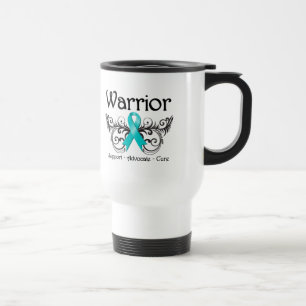 Mug De Voyage Rouleau de guerrier de Cancer ovarien