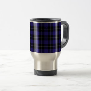 Mug De Voyage Royal Blue Black Plaid