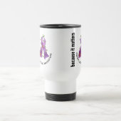 Mug De Voyage Ruban 3 de fleur de fibromyalgie (Centre)