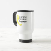 Mug De Voyage Ruban de conscience de prévention de suicide (Devant gauche)
