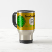 Mug De Voyage Ruban de fleurs vert de chaux Tmpl par Kenneth Yon (Devant gauche)