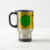 Mug De Voyage Ruban de fleurs vert de chaux Tmpl par Kenneth Yon (Gauche)