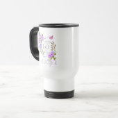 Mug De Voyage Ruban de rose pourpre 60e anniversaire (Devant gauche)