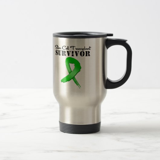 Mug De Voyage Ruban de survivant de greffe de cellule souche (Droit)