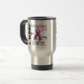 Mug De Voyage Ruban d'usage du cancer de la thyroïde I pour ma (Devant gauche)