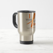 Mug De Voyage Ruban orange d'usage de la leucémie I pour mon (Devant gauche)