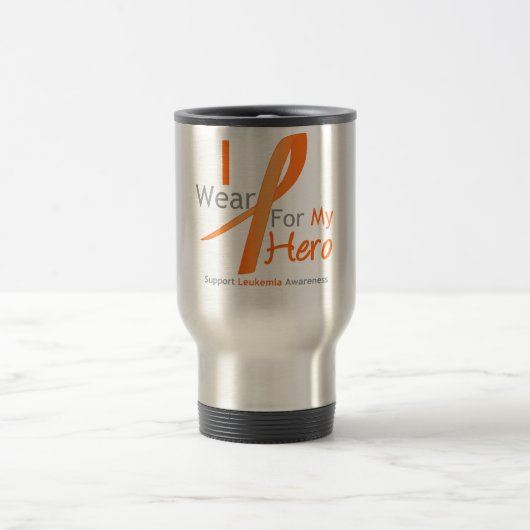 Mug De Voyage Ruban orange d'usage de la leucémie I pour mon (Centre)