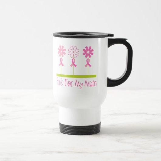 Mug De Voyage Ruban rose pour ma maman (Droite)