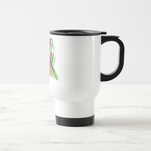Mug De Voyage Rubans multicolores pour la sensibilisation (Droite)
