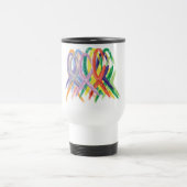 Mug De Voyage Rubans multicolores pour la sensibilisation (Centre)