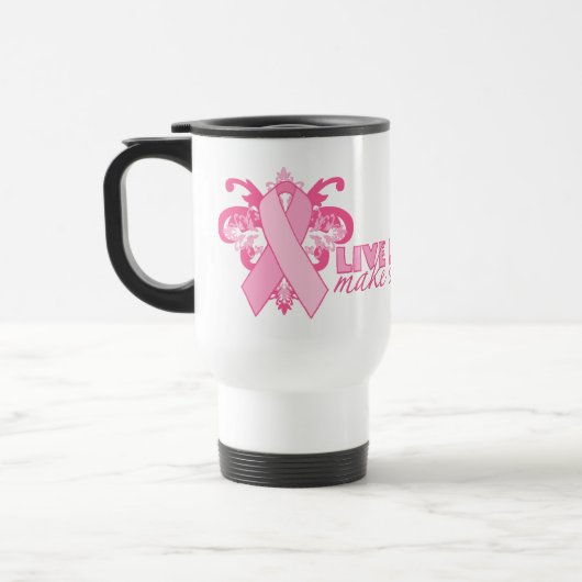 Mug De Voyage Rubans roses chaque jour (Gauche)