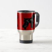 Mug De Voyage Russe noir Terrier (Devant droit)