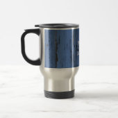 Mug De Voyage Rustique Personnalisé Bois Bleu Beau (Gauche)