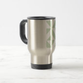 Mug De Voyage Sage Green Geometric Deco Cube Pattern (Devant gauche)