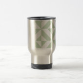 Mug De Voyage Sage Green Geometric Deco Cube Pattern (Centre)