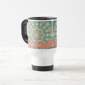 Mug De Voyage Sage rétro et Mandala de sable personnalisé (Devant gauche)