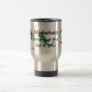 Mug De Voyage Sages-femmes et torsion de lézard vert