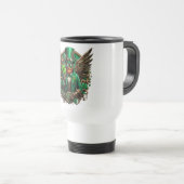 Mug De Voyage Saint Patrick's Day trèfle à vapeur (Devant droit)