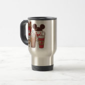 Mug De Voyage Saint-Valentin Amoureux du café Latte amusant (Devant gauche)