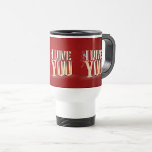 Mug De Voyage Saint Valentin Rouge 3D Je t'aime