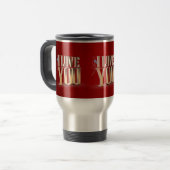 Mug De Voyage Saint Valentin Rouge 3D Je t'aime (Devant gauche)