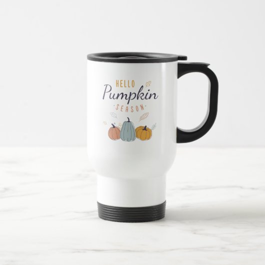 Mug De Voyage Saison Citrouille Hello (Droite)