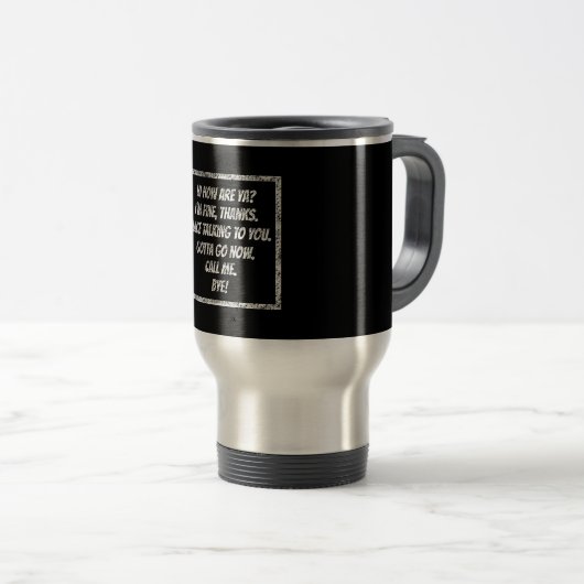 Mug De Voyage Salutations rapides (Devant droit)