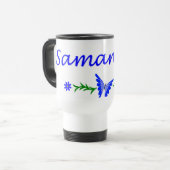 Mug De Voyage Samantha (papillon bleu) (Devant gauche)