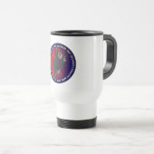 Mug De Voyage Samurai Silhouette - Citation de guerrier japonais (Devant droit)