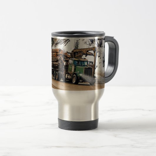 Mug De Voyage S'amuser Se connecter - Se déconnecter Loging Truc (Devant droit)