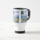 Mug De Voyage Sanremo, Italie Voyage blanc/Mug de navette (Devant droit)