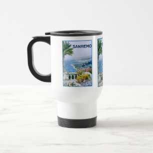 Mug De Voyage Sanremo, Italie Voyage blanc/Mug de navette