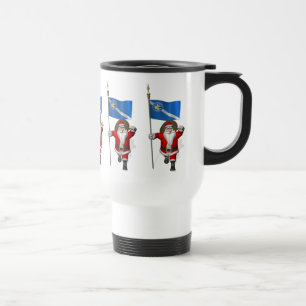 Mug De Voyage Santa Claus Avec L'Enseigne De Las Vegas