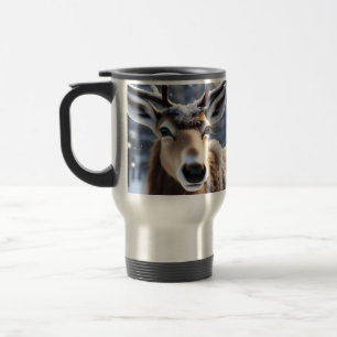 Mug De Voyage Santas Assez Près Du Rindeer,
