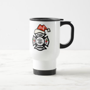 Mug De Voyage Sapeur-pompier le père noël