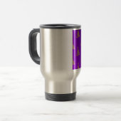 Mug De Voyage Sapins de Noël Or sur Violet (Devant gauche)