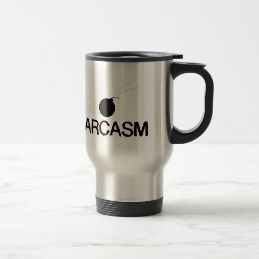 Mug De Voyage Sarcasme bombardée (Droit)