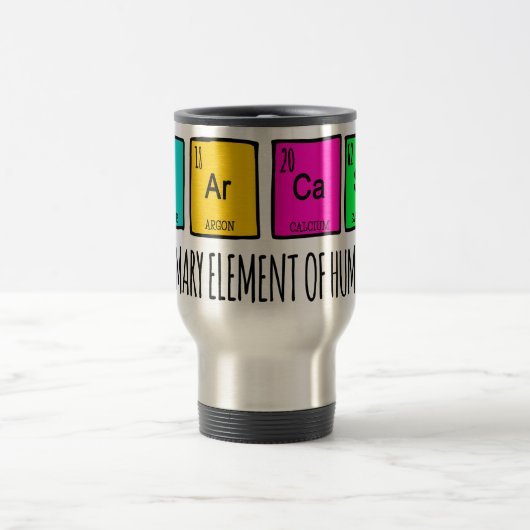 Mug De Voyage Sarcasme Principaux Éléments De La Science De L'Hu (Centre)