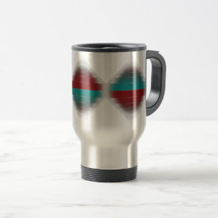 Mug De Voyage Sarcelle de Bourgogne sur gris