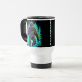 Mug De Voyage Sasquatch Bigfoot en Turquoise et noir (Devant gauche)